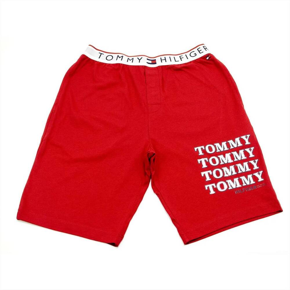 NEW TOMMY HILFIGER men's repeat shorts in red
